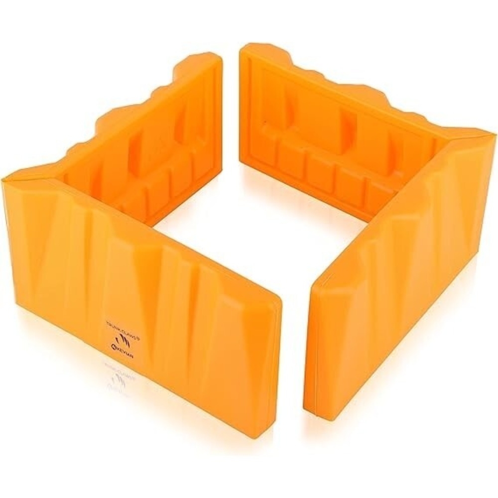 Kevian Trunk Claws Adjustable Cargo Organizer Blocks for Carpeted Trunk Orange